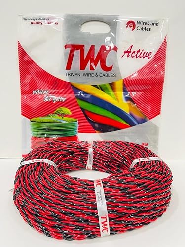 TWC Active Flexible Double Core Electrical Wire |Assorted, 90 Meter | F04 14/76