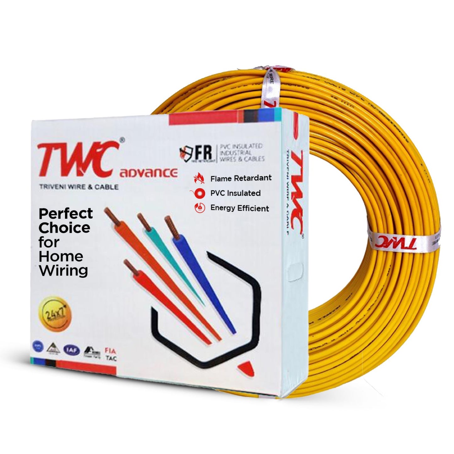 TWC 2.5 Sqmm Single Core Copper Advance Electrical Wire | FR Insulated | 1100V | IS 694 Certified