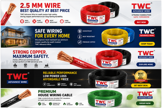 Buy 2.5 MM Wire - Best Quality TWC Advance Wire for Safe House & Commercial Wiring