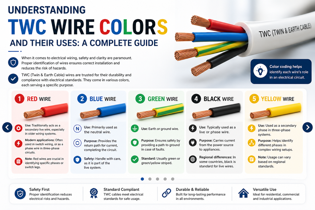 TWC Wire Color Codes and Their Uses | Complete Electrical Wiring Guide