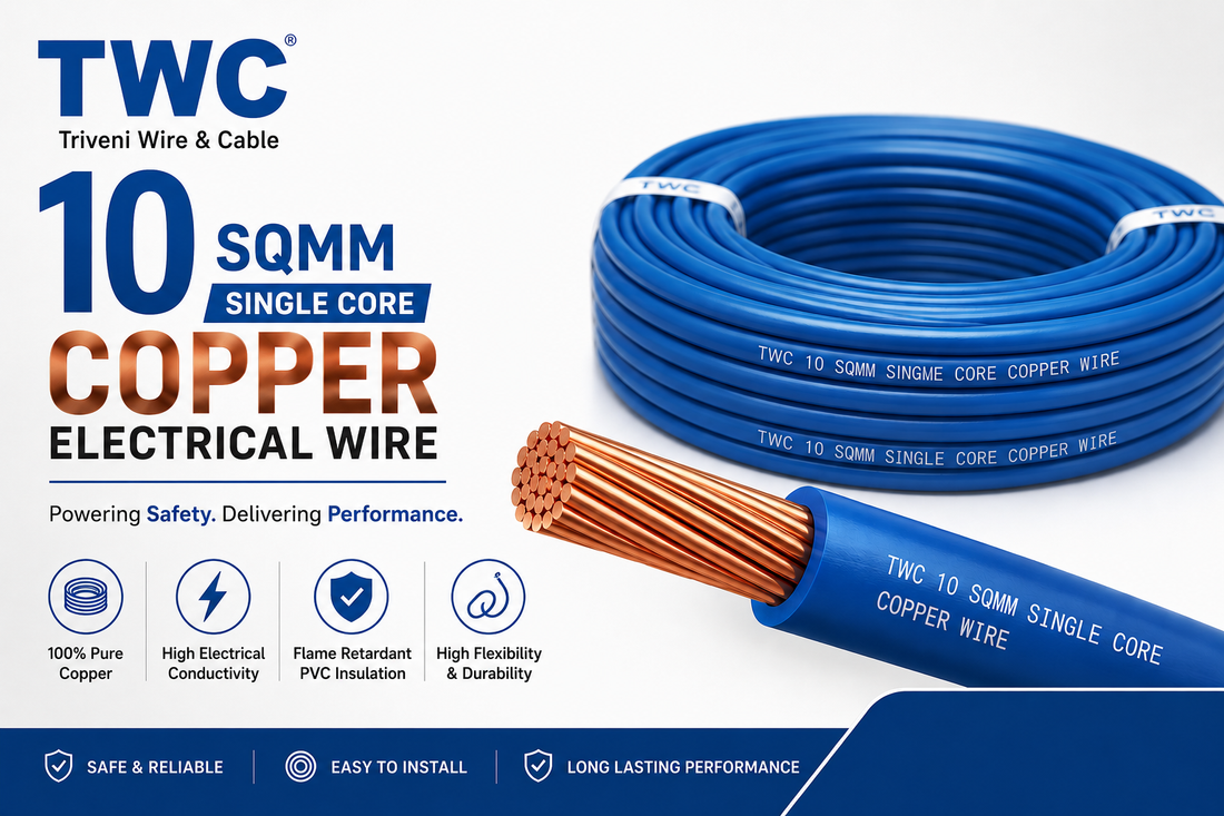 TWC 10 sqmm Single Core Copper Electrical Wire