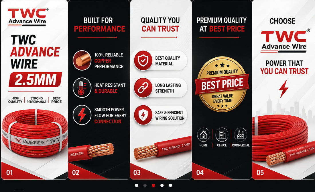 2.5 MM High Quality Copper Wire | TWC Advance Premium Copper Wiring