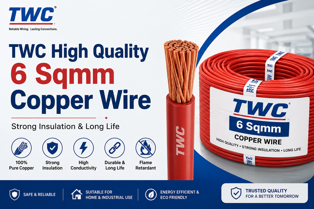 TWC High Quality 6 Sqmm Copper Wire | Durable Insulation & Long-lasting Performance