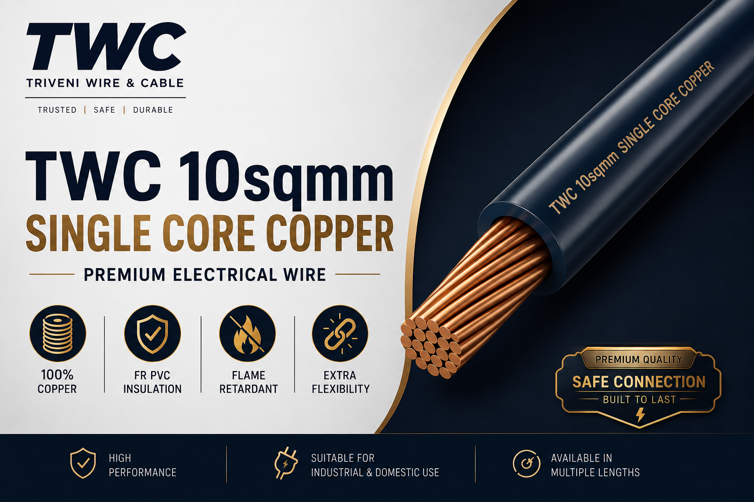 TWC 10sqmm Single Core Copper Electrical Wire | Advance Electrical Wir ...