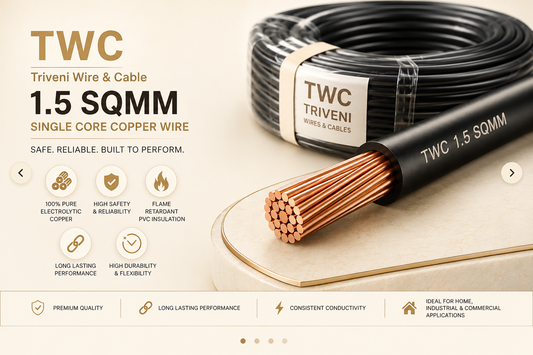 TWC 1.5 sqmm Single Core Copper Electrical Wire | High-Quality Electrical Wiring