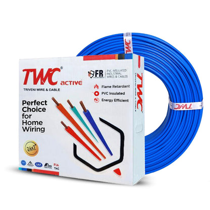 TWC 2.5 Sqmm Active Single Core Copper Electrical Wire | FR Insulated | 1100V | IS 694 Certified